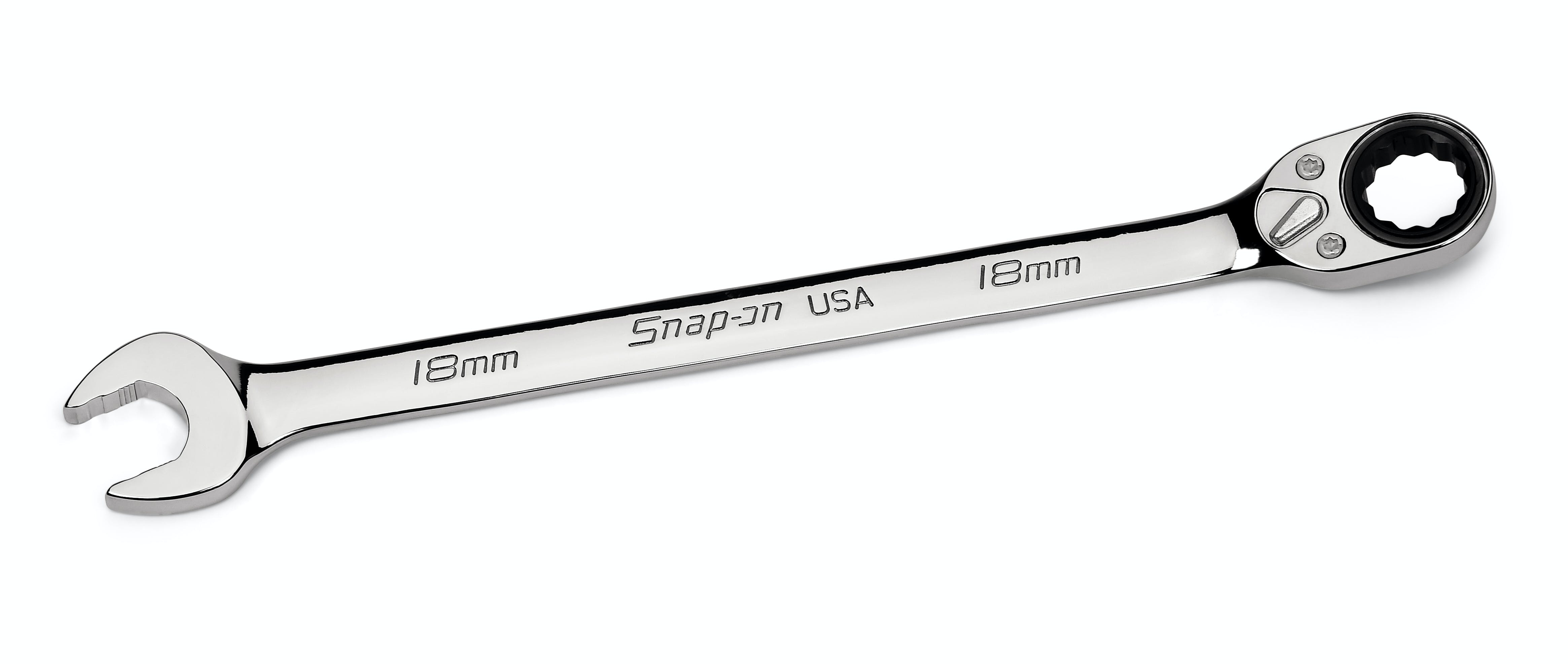 18 mm 12-Point Flank Drive® Plus Reverse Ratcheting Combination Wrench | SOXRRM18A 18 mm 12-Point Flank Drive® Plus Reverse Ratcheting Combination Wrench | SOXRRM18A